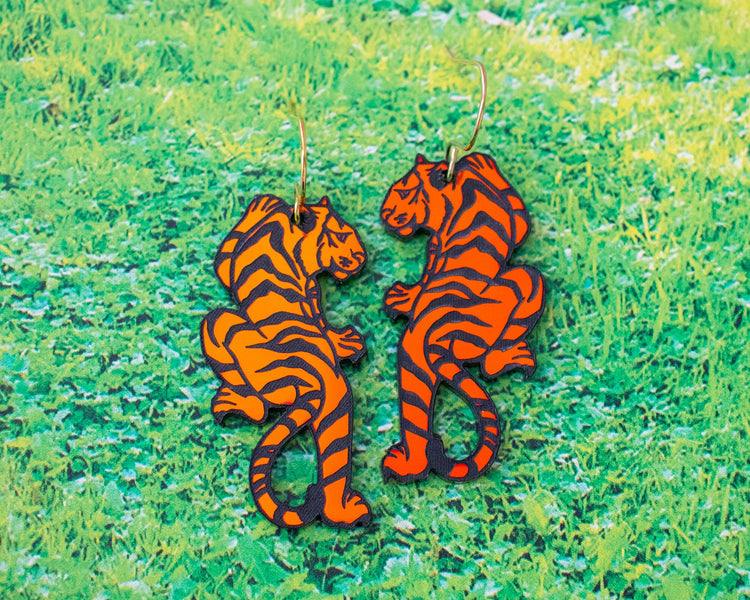 Tiger Holographic Earrings