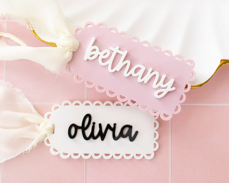 Scalloped Name Tag