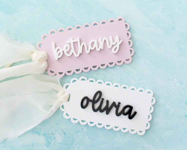 Scalloped Name Tag