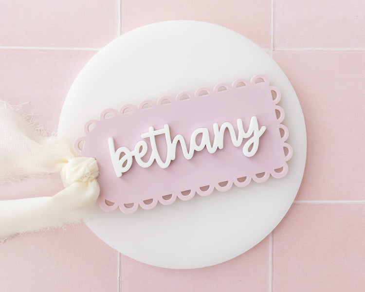 Scalloped Name Tag