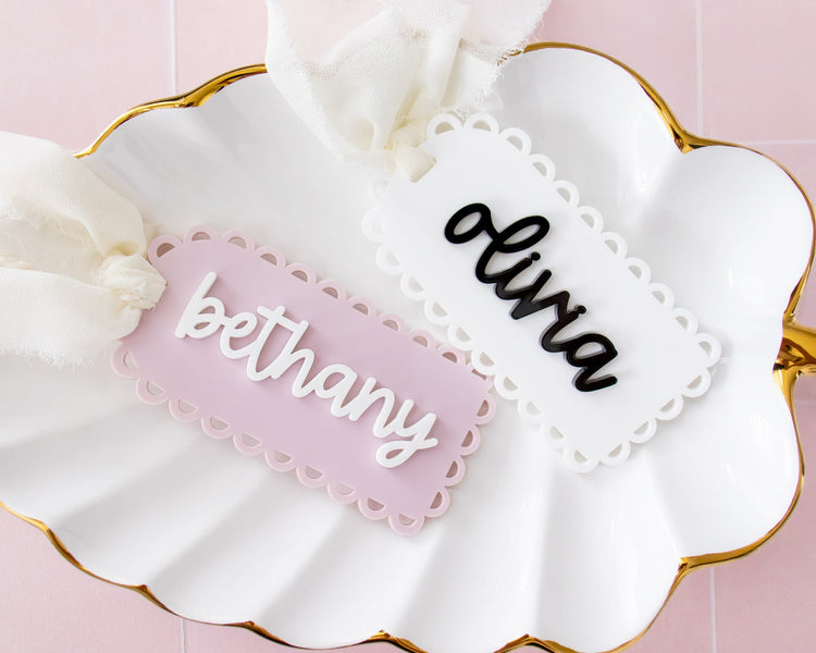 Scalloped Name Tag