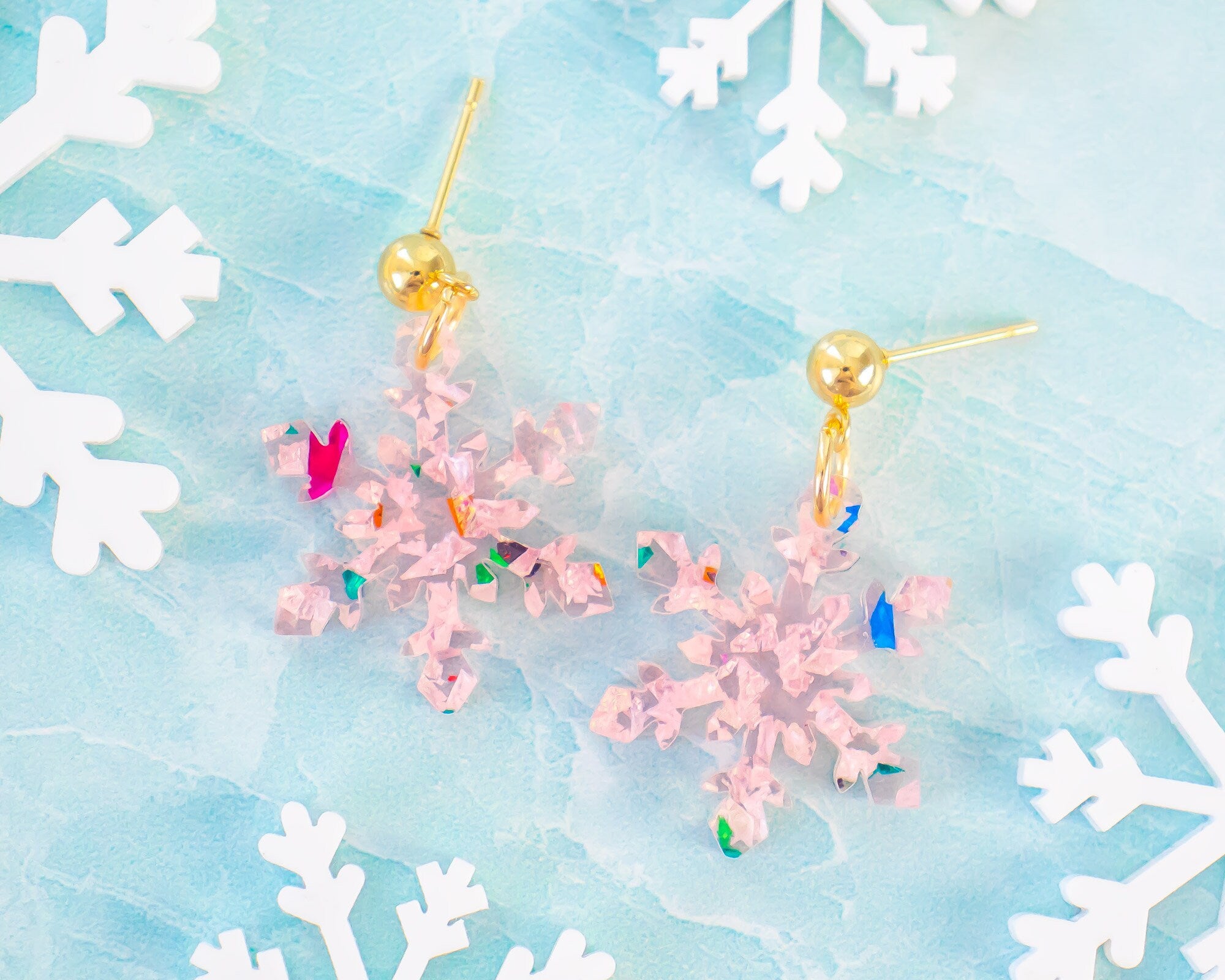 Christmas hot sale snowflake earrings