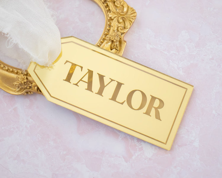 Gold Custom Stocking Tag