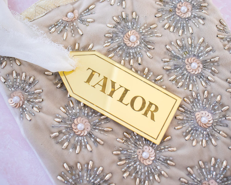 Gold Custom Stocking Tag