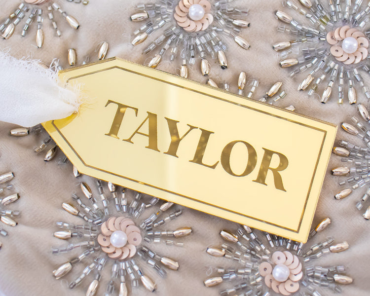 Gold Custom Stocking Tag