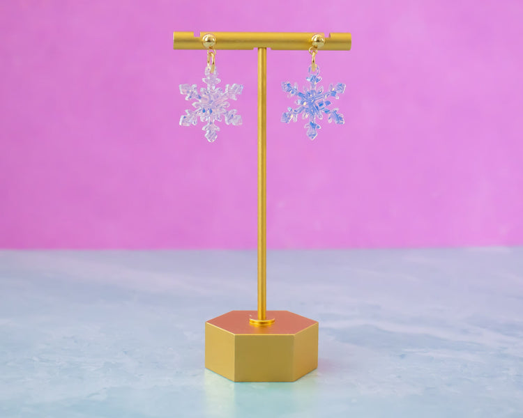 Holographic Snowflake Earrings