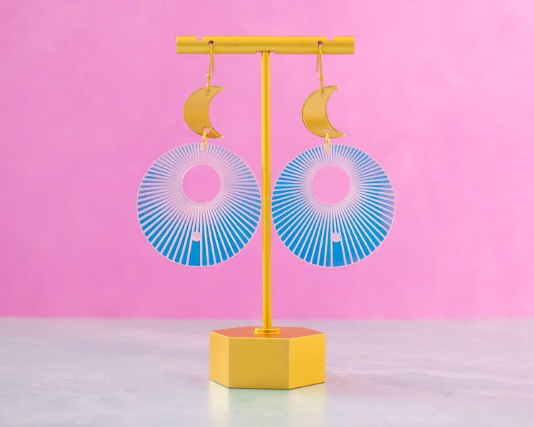 Sunburst Celestial Holographic Earrings