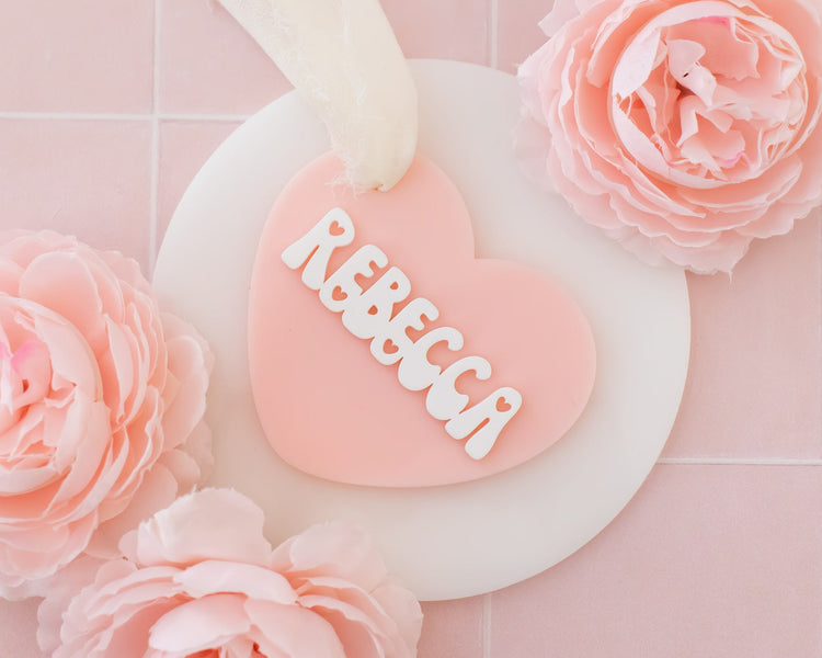 Retro Heart Name Tag
