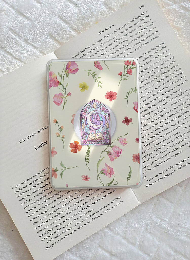 Bright Pastel Stained Glass Dragon magnetic phone grip, additional product photo 4