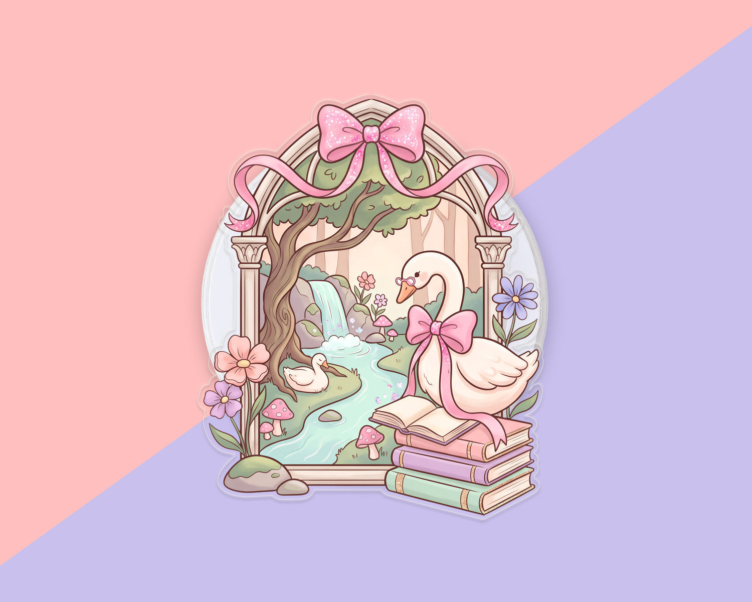 Bookish Goose Garden magnetic phone grip, additional product photo 3