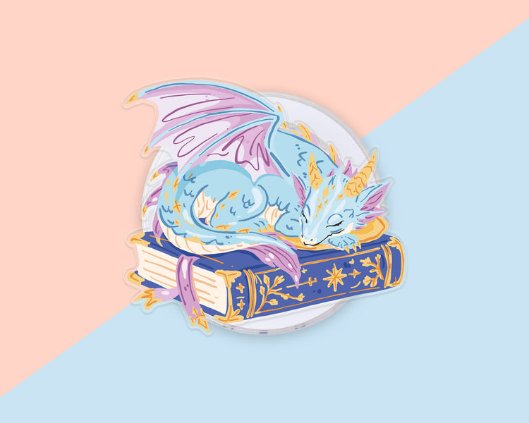 Celestial Glitter Dragon magnetic phone grip, additional product photo 3
