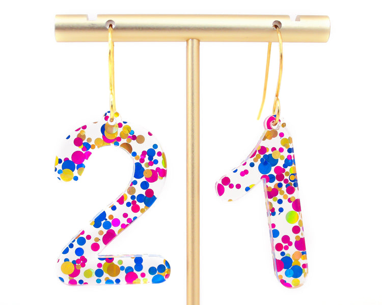Custom Birthday Number Earrings