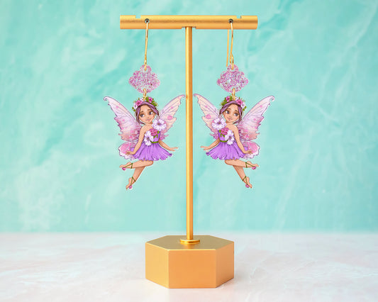 Purple Fairy Earrings