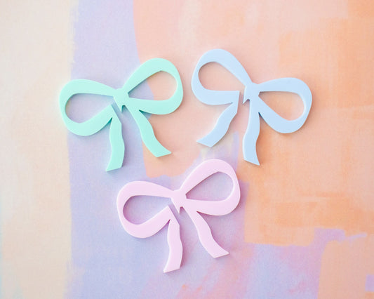 Blue Bow Drink Tags, Set of 4