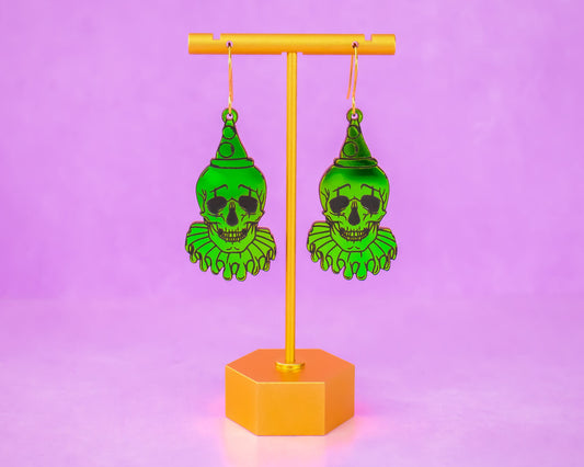 Skeleton Clown Earrings