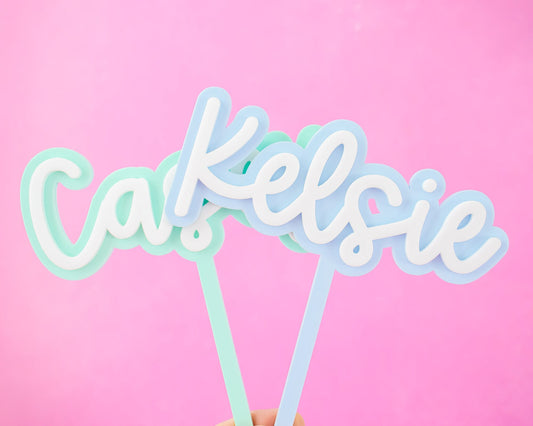 Custom Name Acrylic Cake Topper