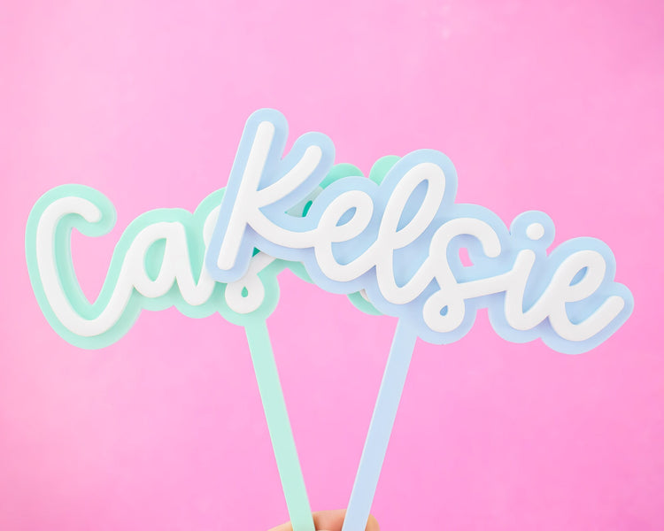 Custom Name Acrylic Cake Topper
