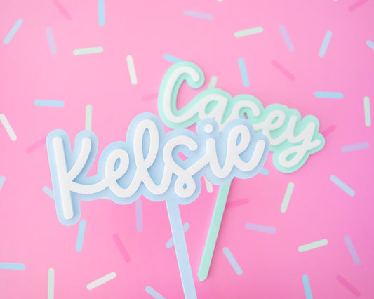 Custom Name Acrylic Cake Topper