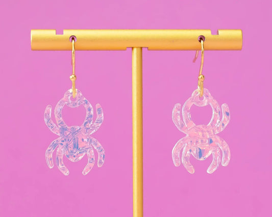 Holographic Spider Earrings Dangle