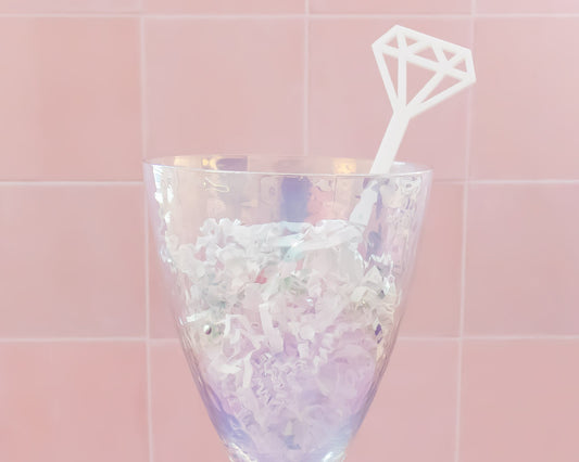 Diamond Engagement Drink Stirrers Set of 4