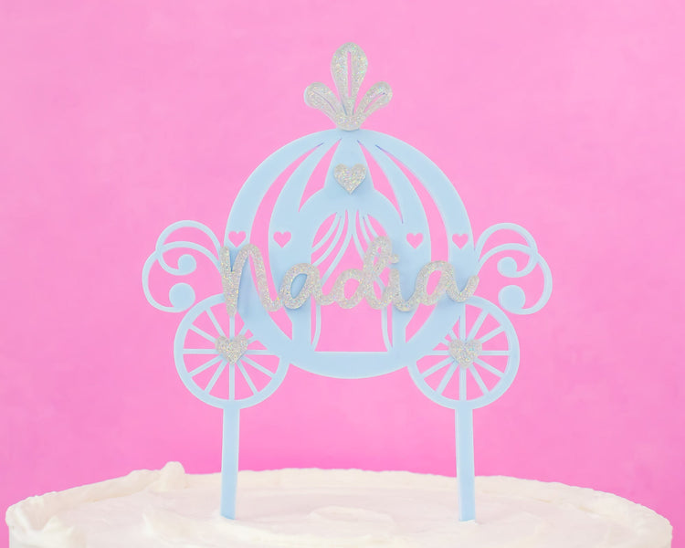 Custom Princess Carriage Cake Topper