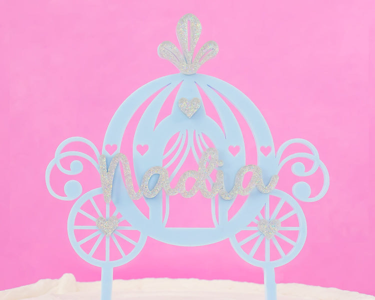 Custom Princess Carriage Cake Topper