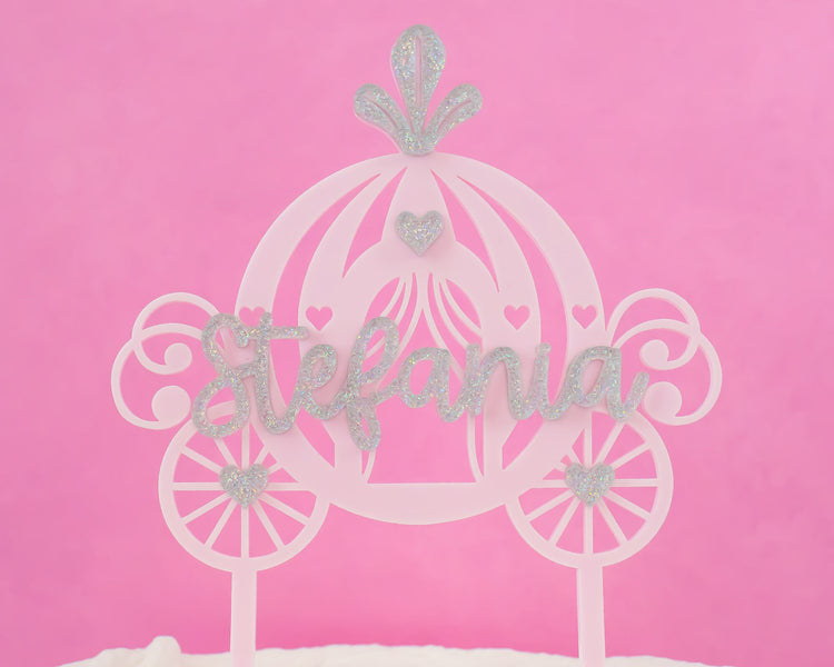 Custom Princess Carriage Cake Topper