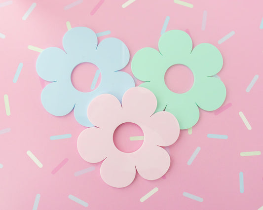Pastel Retro Flower Acrylic Coaster