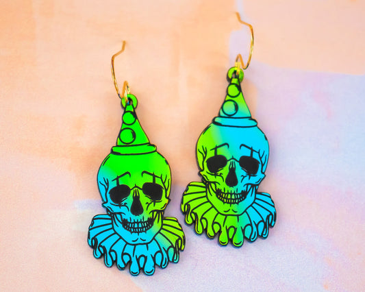 Skeleton Clown Earrings