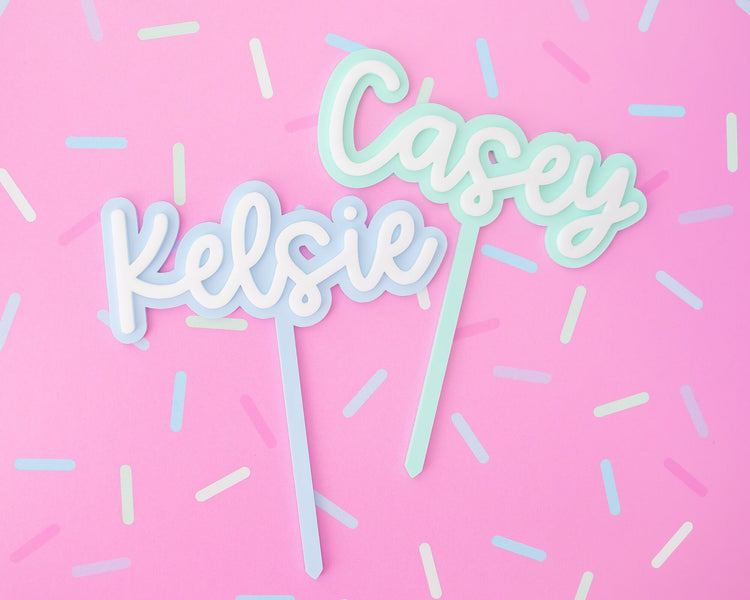 Custom Name Acrylic Cake Topper