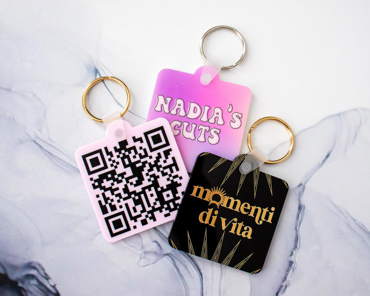 Custom Logo QR Code Keychain