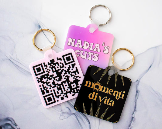 Custom Logo QR Code Keychain