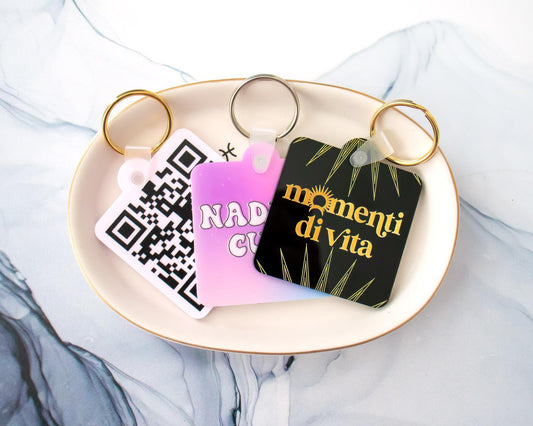 Custom Logo QR Code Keychain