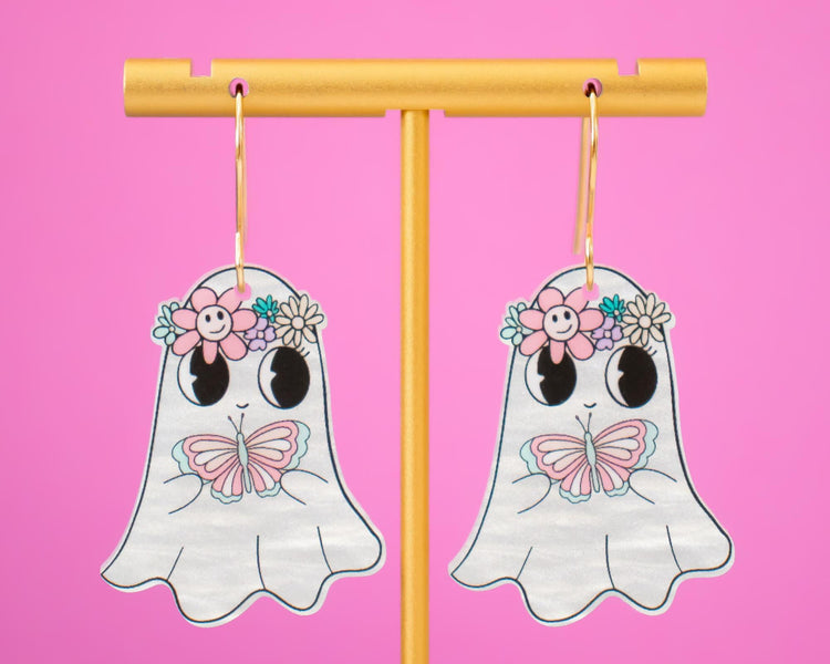 Groovy Ghost Earrings