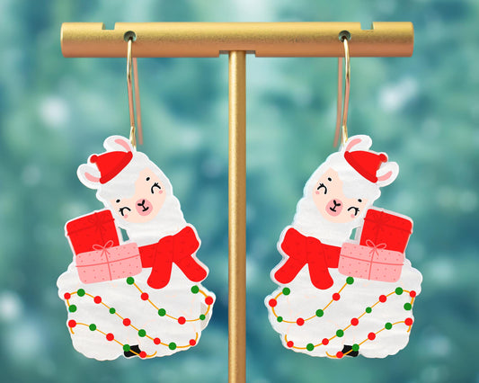 Christmas Llama Earrings