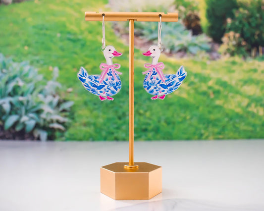 Chinoiserie Duck Earrings