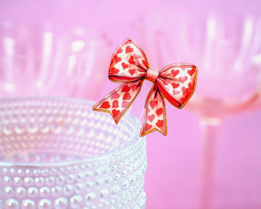 Valentine's Bow Drink Stirrers