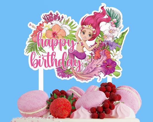 Mermaid Birthday Cake Topper