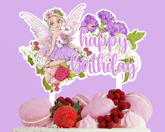 Fairy Birthday Acrylic Cake Topper