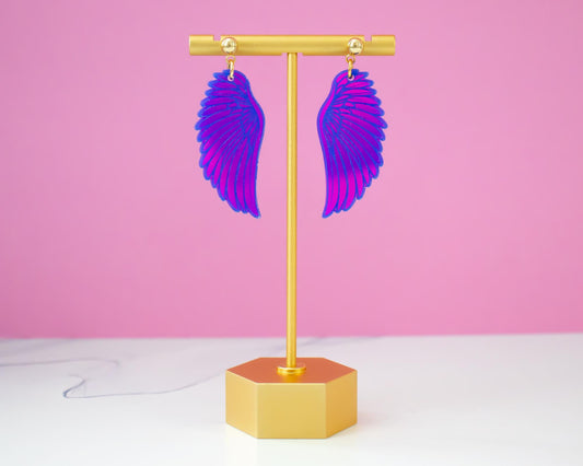 Holographic Wing Earrings