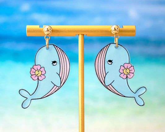 Cute Whale Earrings