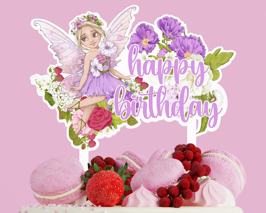 Fairy Birthday Acrylic Cake Topper