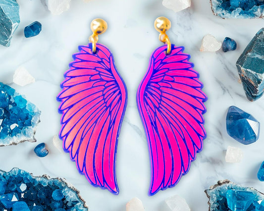 Holographic Wing Earrings