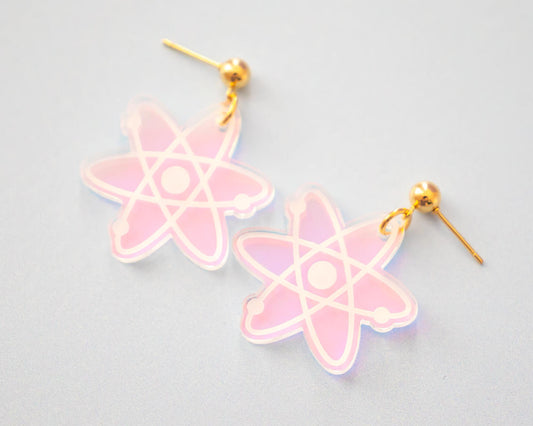 Atom Holographic Earrings, STEM Jewelry