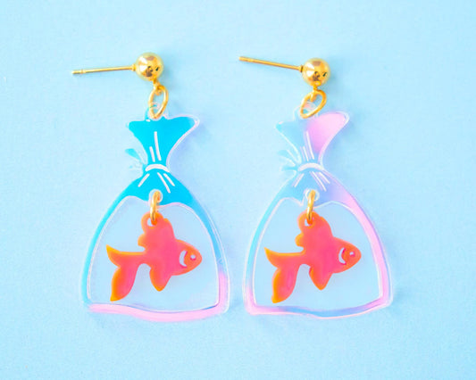 Fish in a Bag Earrings