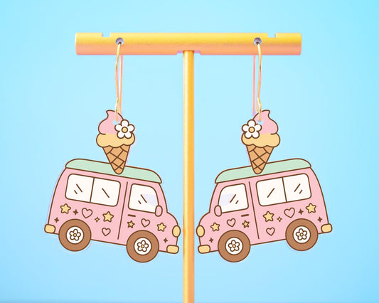 Ice Cream Truck Earrings