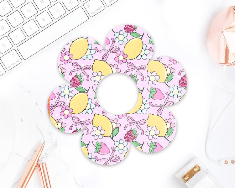 Lemon Flower Acrylic Coaster