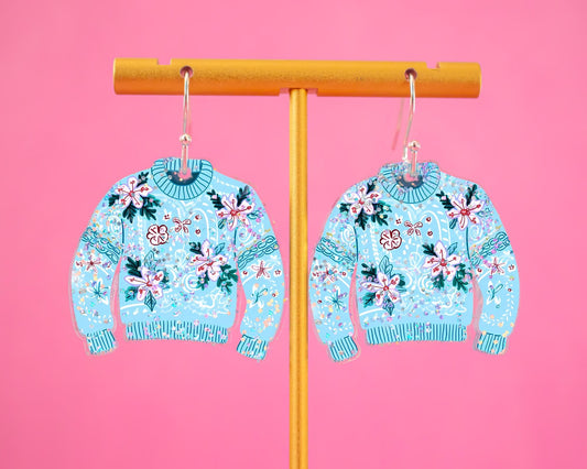 Glitter Ugly Christmas Sweater Earrings