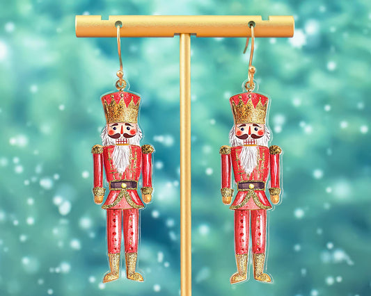Red Nutcracker Earrings