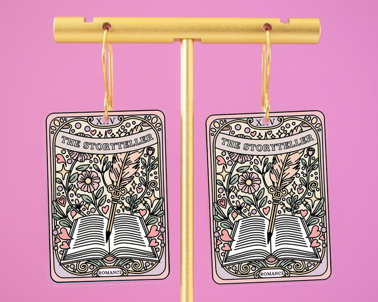 Storyteller Tarot Card Bookish Earrings